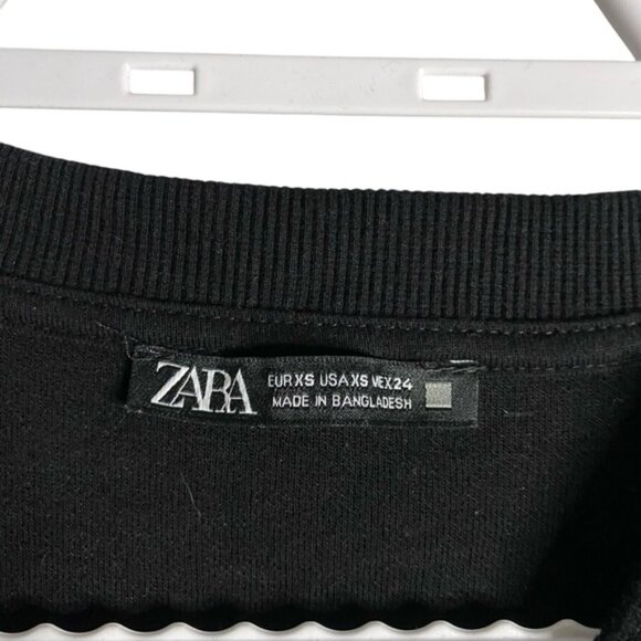 Zara Women's Black Maxi Crewneck Sweater Dress - Picture 4 of 7